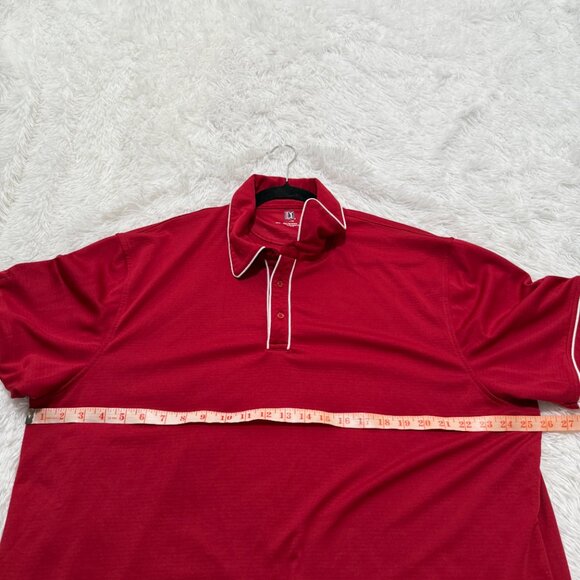 Men PGA Tour Golf Polo Shirt Athletic Fit in True Red Size Extra Extra Large - Picture 3 of 6